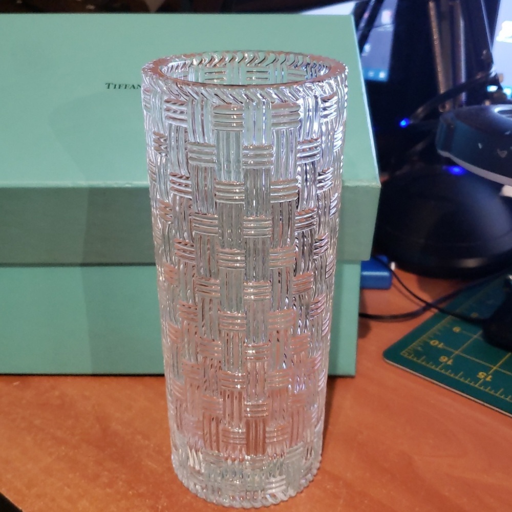 Tiffany's vase 8 inches new in the original box